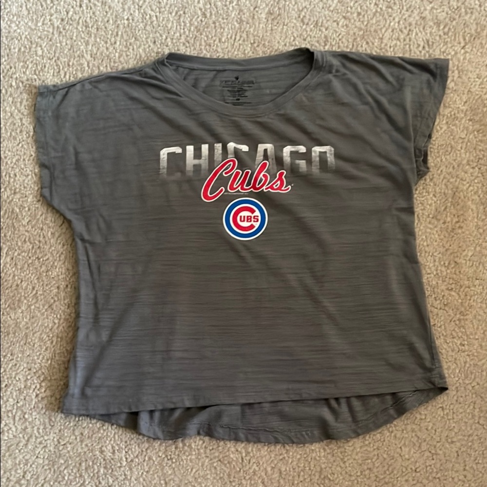 Gray Chicago Cubs Boxy T-Shirt